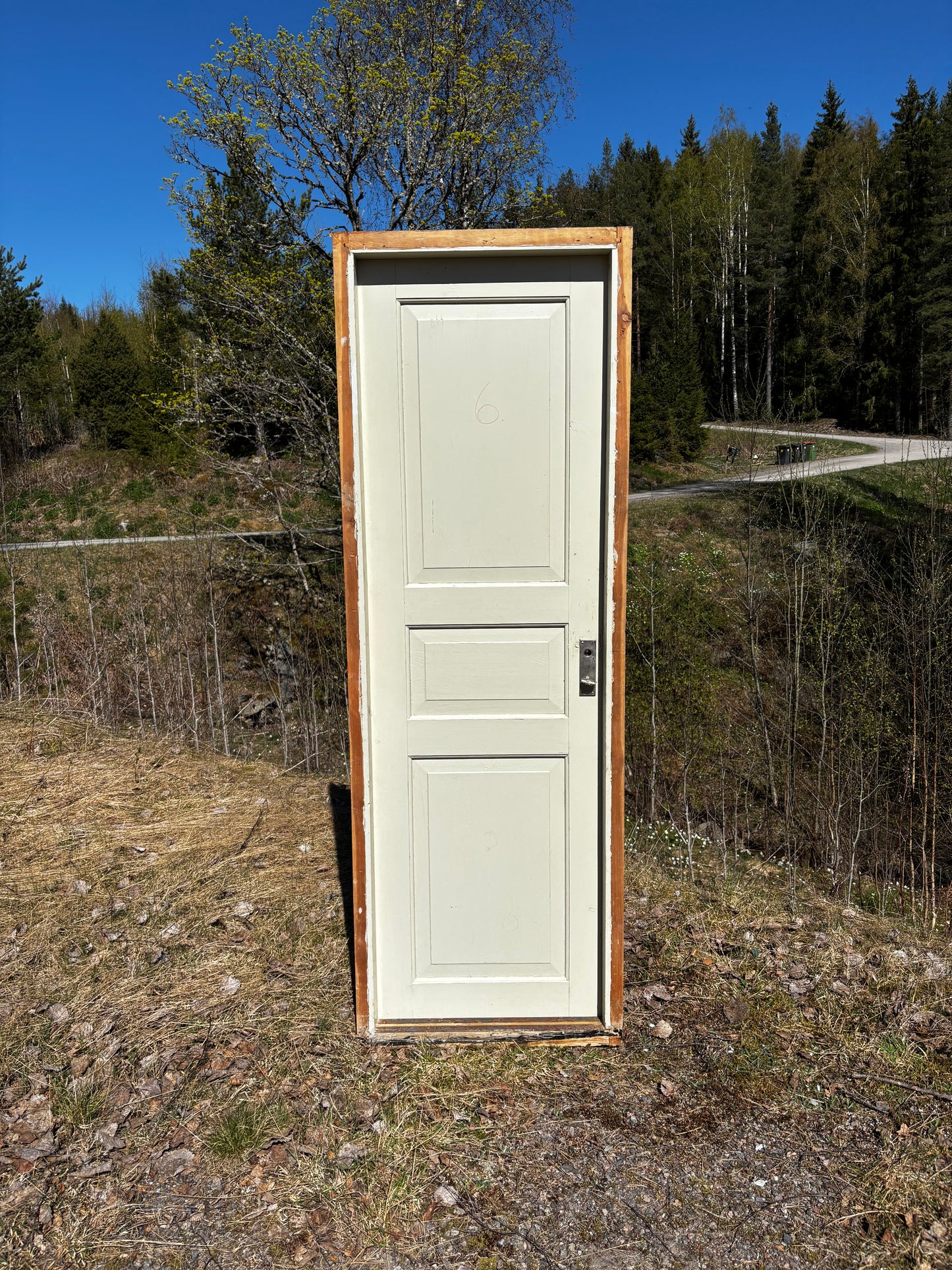 Smal spegeldörr m karm 67x197